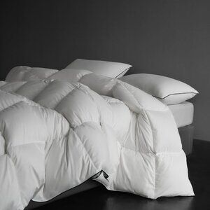 All-Season Ultra-Soft Down Comforter - 90"X90" Queen Size for Year-Round Comfort